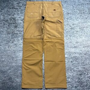 Carhartt Relaxed Fit Carpenter Pants Mens 38x34 Tan Utility Workwear